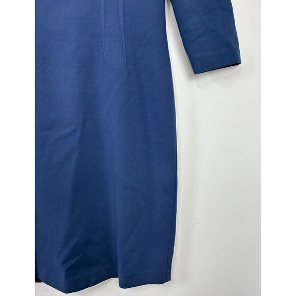 Elie Tahari Career Dress Size 6‎ Blue Scuba Knit Layer Notch Square Neck Zip - Picture 7 of 13